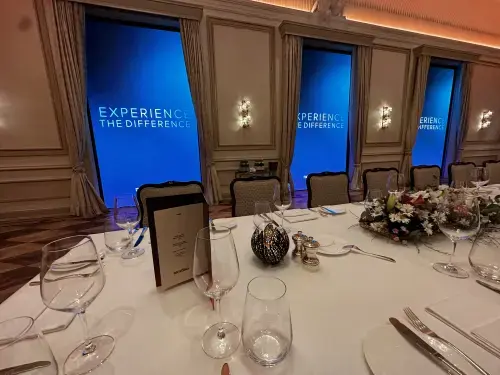 This is a picture of an exclusive dinner table on one of Network Circle's Executive Circle events